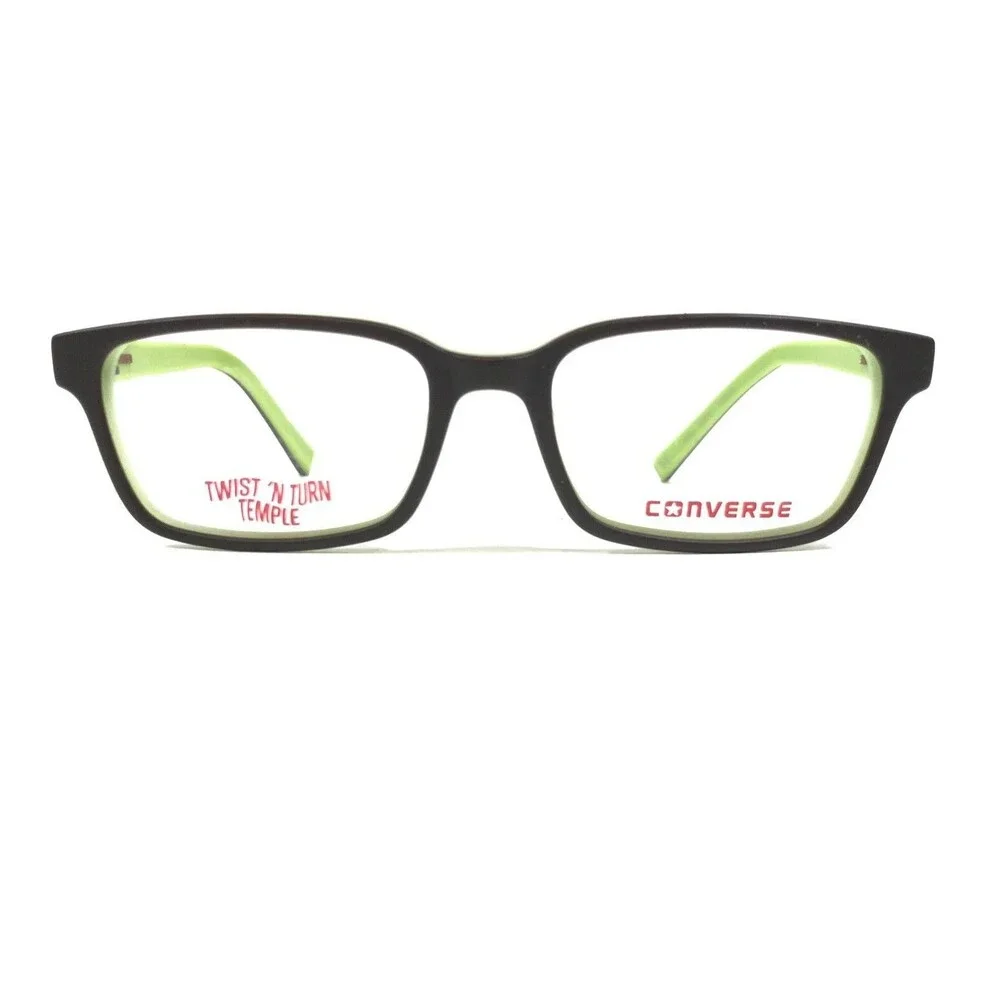 Converse Kids Eyeglasses Frames K020 BROWN Green Rubberized 48-116-120